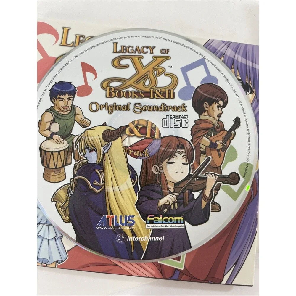 Legacy of Ys Books I & II Launch Edition Nintendo DS Complete w/ Music CD Atlus